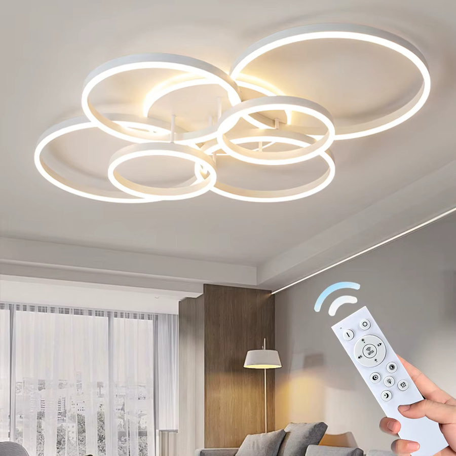 Moderne LED Deckenleuchte IRALAN Kronleuchter in Schwarz und Gold für Wohnzimmer, Schlafzimmer oder Arbeitszimmer, dimmbar - Bild 1