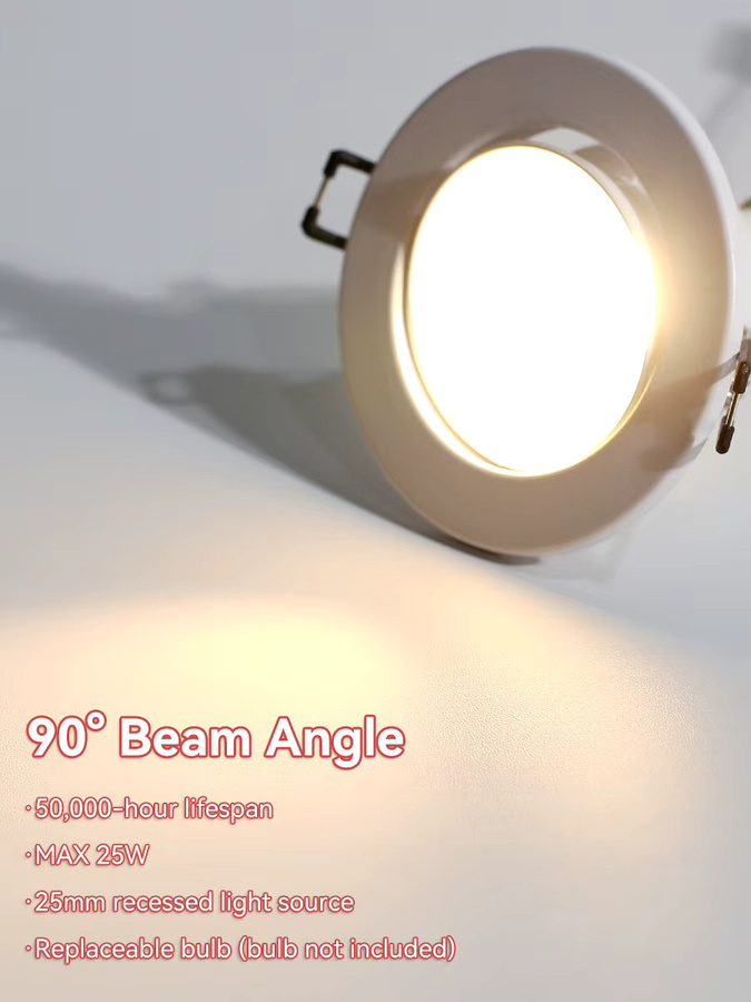 LANGYUE LED Einbau-Downlight GU10, Wasserdichte IP65 Spot-Leuchte in Weiß für Badezimmer, Küche und Wohnzimmer, 25W Max - Bild 3