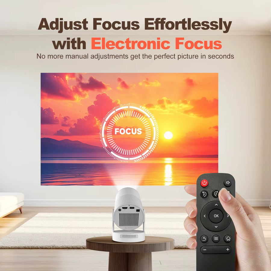 Magcubic HY300Ultra 4K UHD Projektor mit Android 11, 300 ANSI, Elektronischem Fokus und Bluetooth 5.4, Weiß - Bild 4