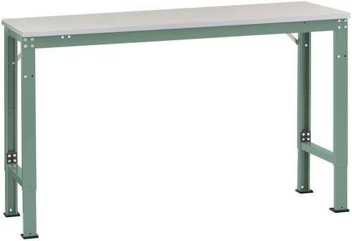 Manuflex AU8011.0001 Universal Arbeits-Anbautisch mit Melaminplatte, höhenverstellbar, Grau/Grün, B/T/H: 100 x 80 x 72,2-102,2 cm - Bild 1