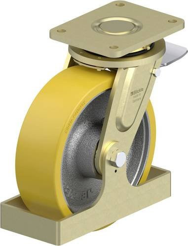 Blickle Schwerlast-Lenkrolle LS-GTH 252K-ST-FS aus verzinktem Stahl mit Rad-Durchmesser 250 mm und einer Tragfähigkeit von 1800 kg - Bild 1