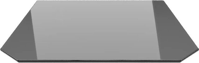 ECOfoxx Funkenschutzplatte aus Glas in Sechseck-Form, Schwarz, B: 120 cm, T: 130 cm - Bild 1