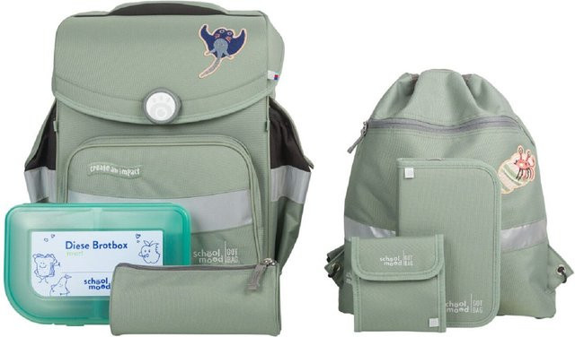 School-Mood Timeless Ocean Collection Schulranzenset Reef, 6-teilig, Grün - Bild 1