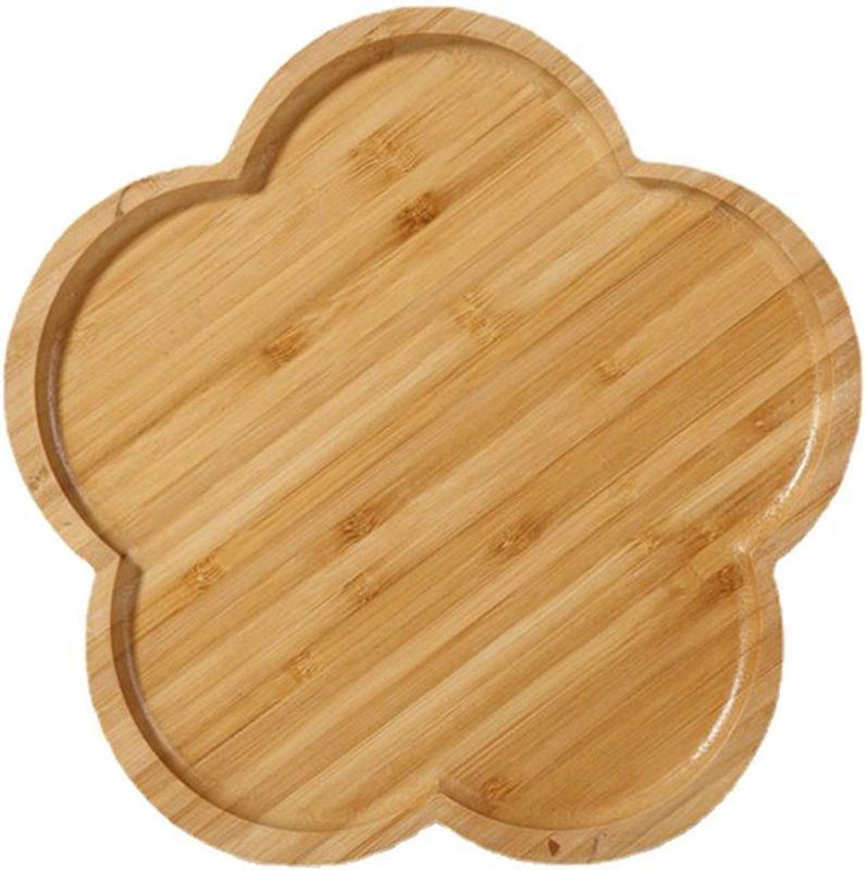 TOMTOP JMS Serviertablett aus Bambus, quadratisches Dekotablett aus Holz in Braun, B/T/H: 20 x 20 x 1,4 cm - Bild 1