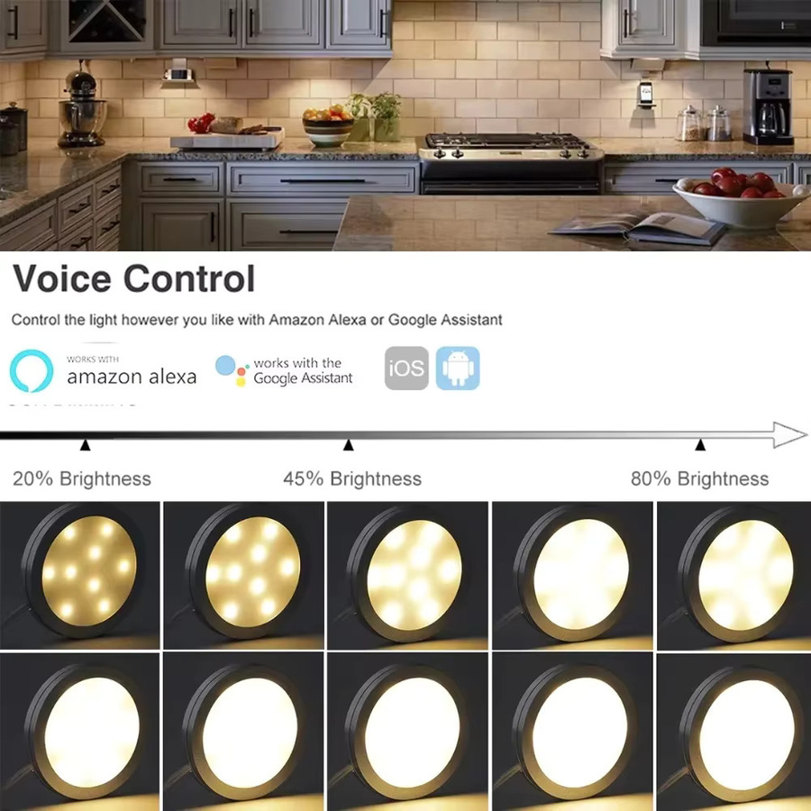 Tuya Smart LED Unterbauleuchte mit WiFi, DC12V, dimmbar und integriertem Bewegungssensor für Küche und Schlafzimmer - Bild 2