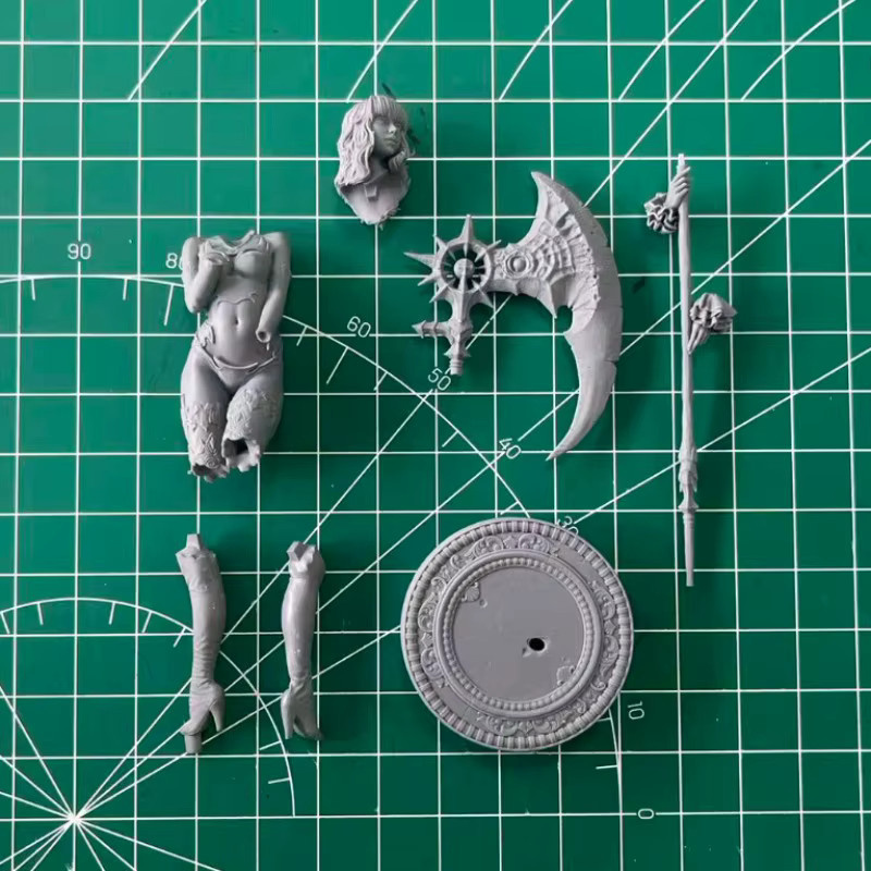 MODX Kaelira Kriegerin, Fantasy, Harzfigur, Modellbausatz, Maßstab 1:24 - Bild 2