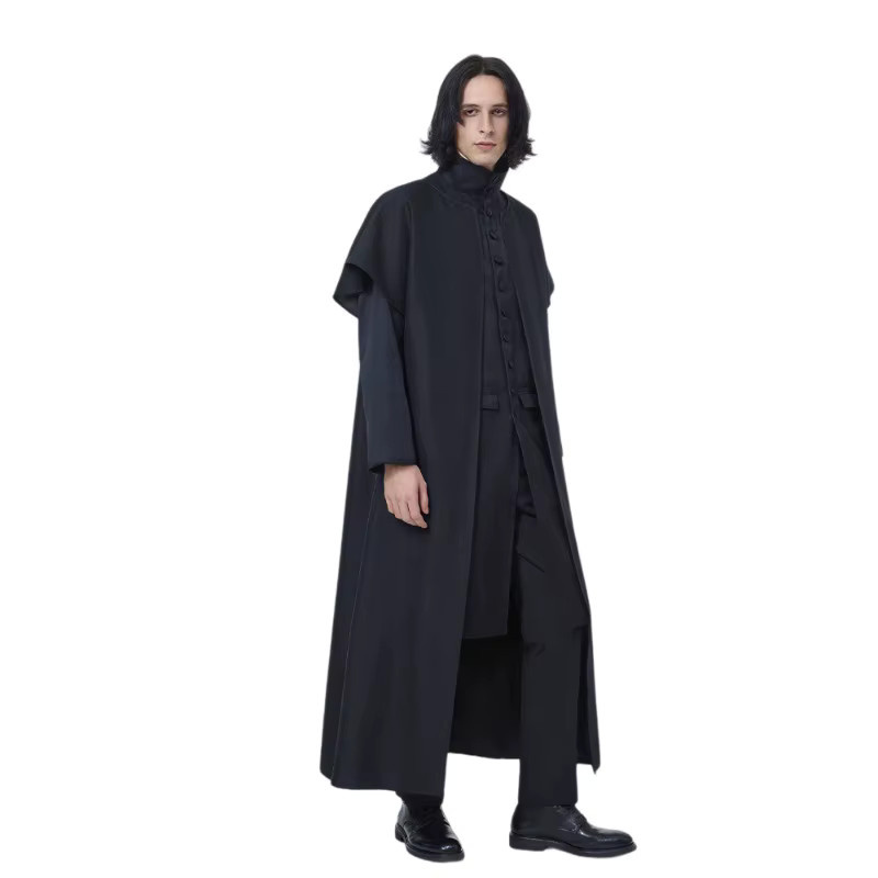 Beast Kingdom Harry Potter Professor Severus Snape Cosplay, Schwarzer Umhang Robe, Schwarz - Bild 3
