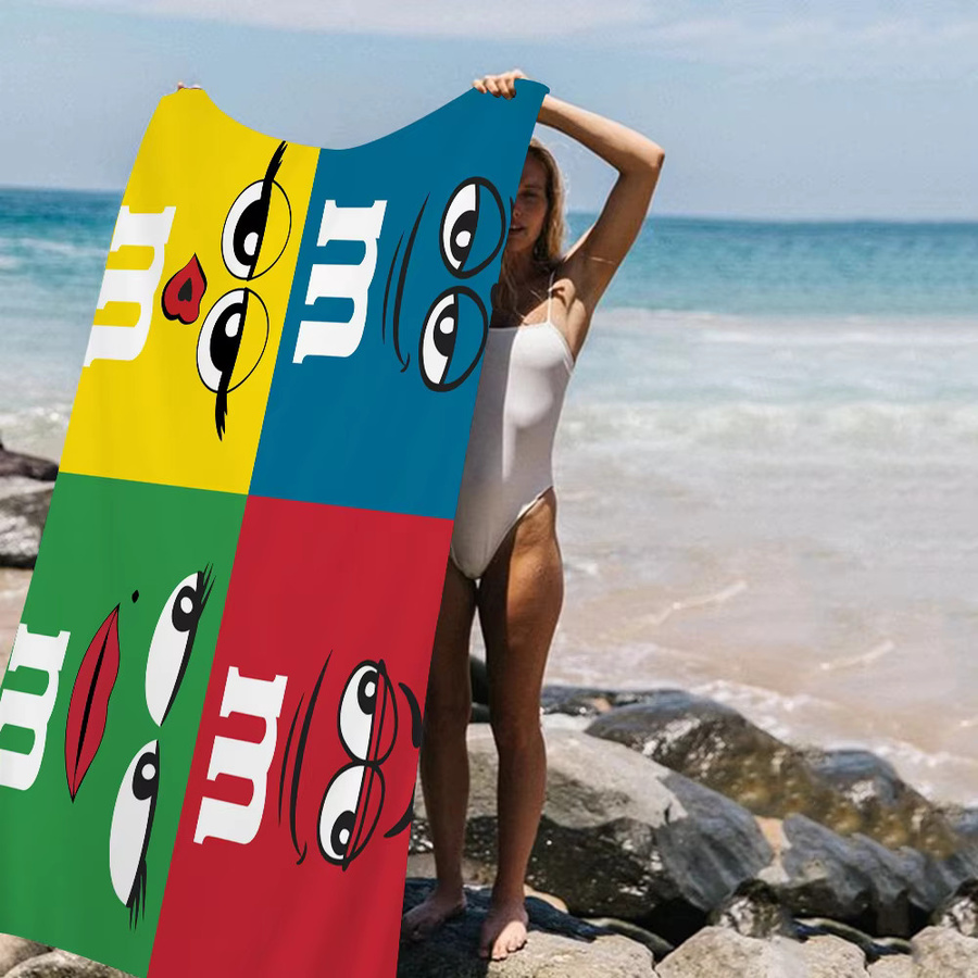 M&Ms Strandtuch aus Mikrofaser, saugfähig und schnell trocknend - Bild 3