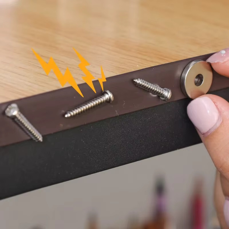 Selbstklebendes Magnetband in Schwarz und Weiß, flexibles Magnetband für Kühlschrank, Whiteboard und DIY-Projekte, doppelseitig klebend - Bild 2
