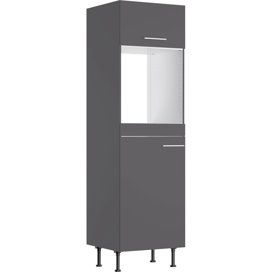 Optifit Küchen-Hochschrank Ingvar420 für Backofen und Kühlschrank, Anthrazit Matt, Breite: 60 cm, Höhe: 211,8 cm, Tiefe: 58,4 cm - Bild 2
