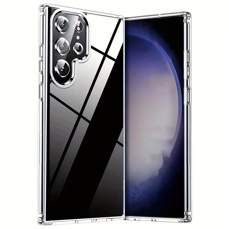 Transparente Handyhülle für Samsung Galaxy S22, S23 und S24 Ultra mit weicher Stoßstange und Hard PC Rückseite - Bild 7