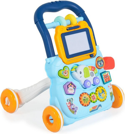 Moni Lauflernwagen Elefant, Formsortierer, Maltafel, Musikfunktion, blau, ab 1 Jahr