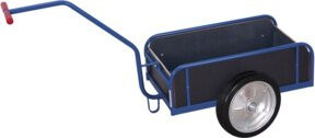 VARIOfit Handwagen mit Bordwand und Vollgummibereifung aus Stahl, B/T: 110,5 x 53,5 cm - Bild 1