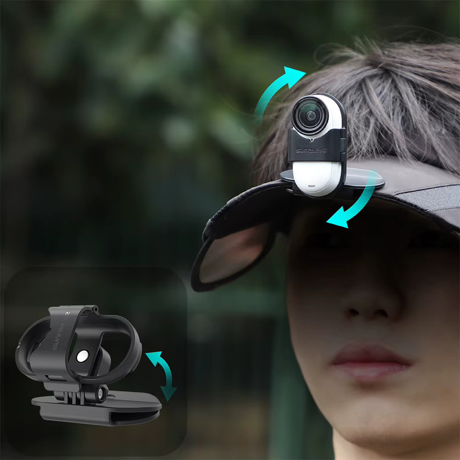 Insta360 Rucksack-Clip 360-Grad-Kameraklemme als feste Halterung für Insta360 GO 3 und GO 3S Action Camera in Schwarz - Bild 2