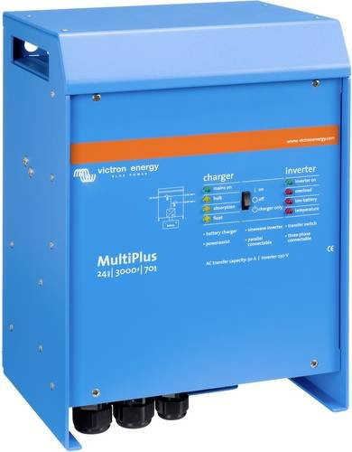 Victron Energy MultiPlus C 24/3000/70-16 Netzwechselrichter mit integriertem Laderegler, 3000W, 24 V/DC - 230 V/AC, Blau - Bild 1