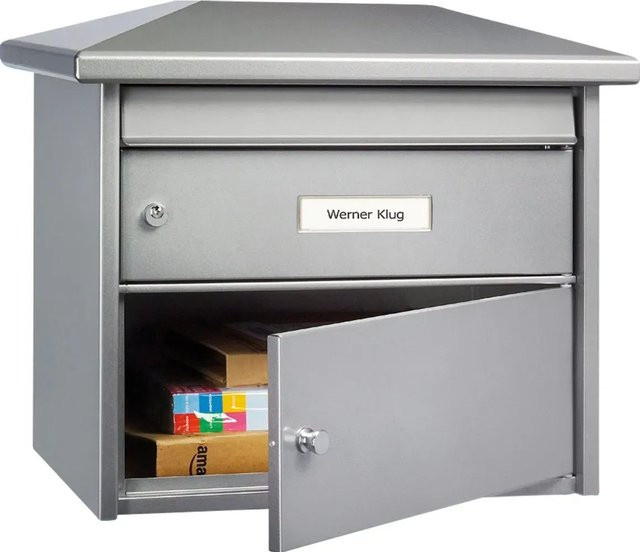 Burg Wächter Außenbriefkasten EUROPA ch 732 in Silber aus Stahl - Bild 1