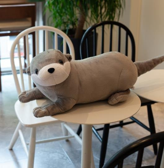 Fischotter Plüschtier, grau, 80cm - Bild 1