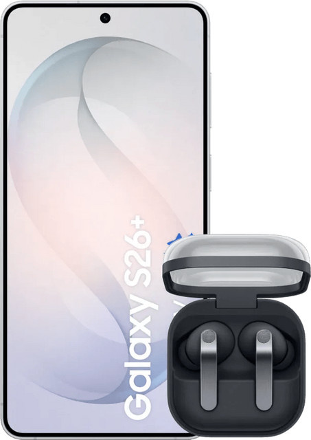 Samsung Galaxy S26 Plus 256GB Weiß 5G und Samsung Galaxy Buds4 Pro Schwarz im Set - Bild 1