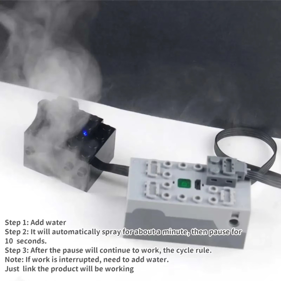 wishiot Elektrische Auspuff-Rauchspray-Teile, mit roten LED-Leuchten, Zubehör - Bild 4