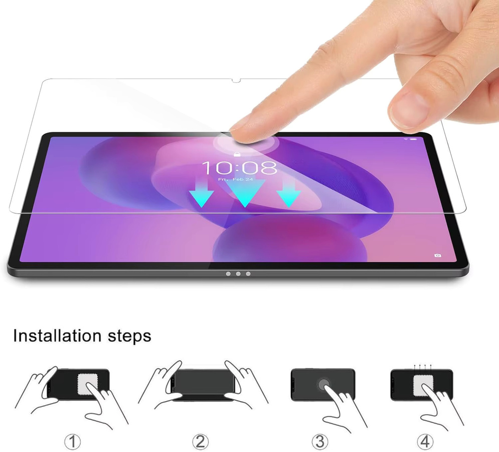 Displayschutzfolie aus gehärtetem Glas für Lenovo Tab P11, M11, Plus, Pro, X11 und ThinkPad X11 in Transparent - Bild 3