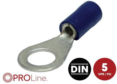 ACV Ringkabelschuh vollisoliert Blau mit Loch-Ø 6,5 mm aus Messing - Bild 1