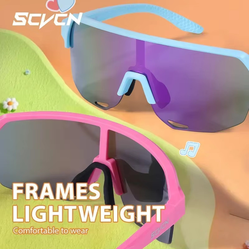 SCVCN Sportsonnenbrille Kinder, Vollrand, Kunststoff - Bild 4
