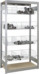 Regalwerk Kleinteileregal BERT Grundfeld in Silber, H x B x T: 200 x 100,5 x 50 cm, Fachlast 250 kg - Bild 1