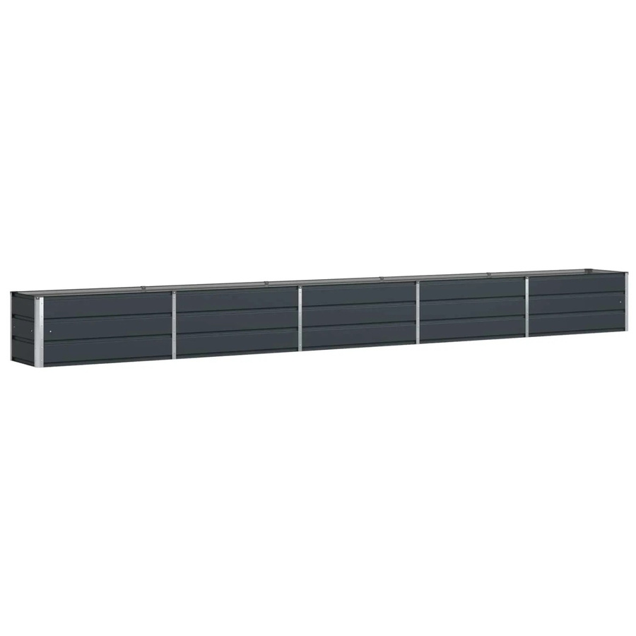vidaXL Pflanzkübel aus verzinktem Stahl in Anthrazit, B: 480 cm, T: 50 cm, H: 45 cm - Bild 2