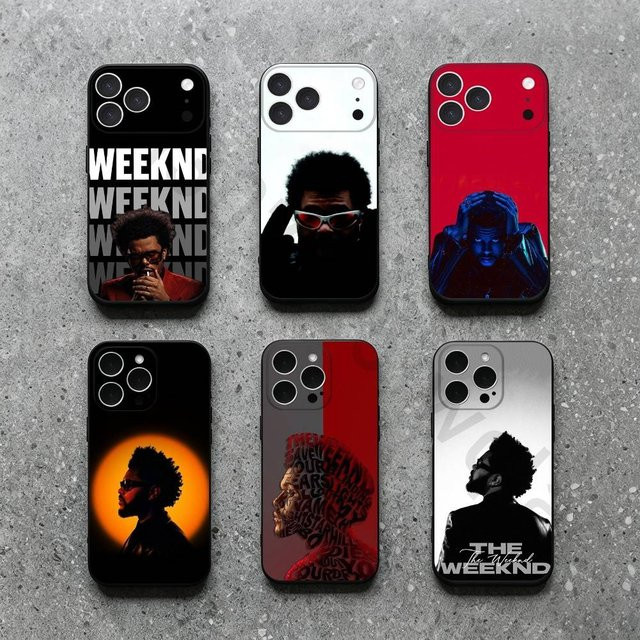 T-The Weeknd Handyhülle für iPhone 17, 16, 15, 14, 13, 12, 11, Pro Max, XS, X, XR, SE, Mini aus weichem Silikon in Schwarz - Bild 1