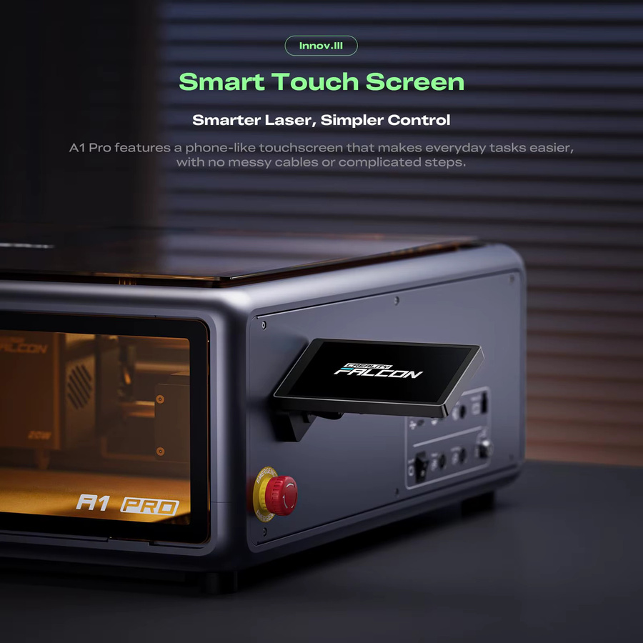 Creality Falcon A1 PRO 20W All-in-One Lasergravurmaschine mit automatischer Luftunterstützung, Kamera und Rauchabsaugfunktion in Grau - Bild 2