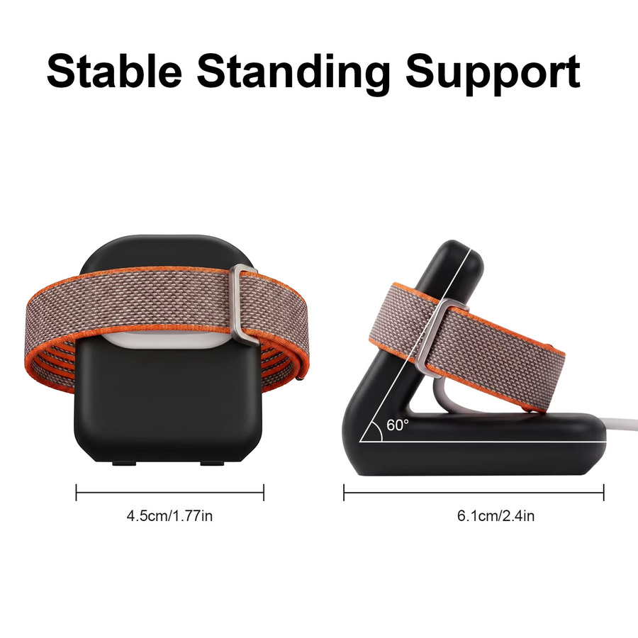 Rutschfeste Desktop-Ladestation für Google Fitbit Air in Schwarz - Bild 4