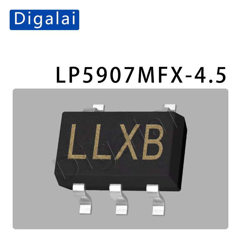 Digalai LDO-Regler LP5907MFX-3.3 in Schwarz im SOT23-5 Gehäuse - Bild 2