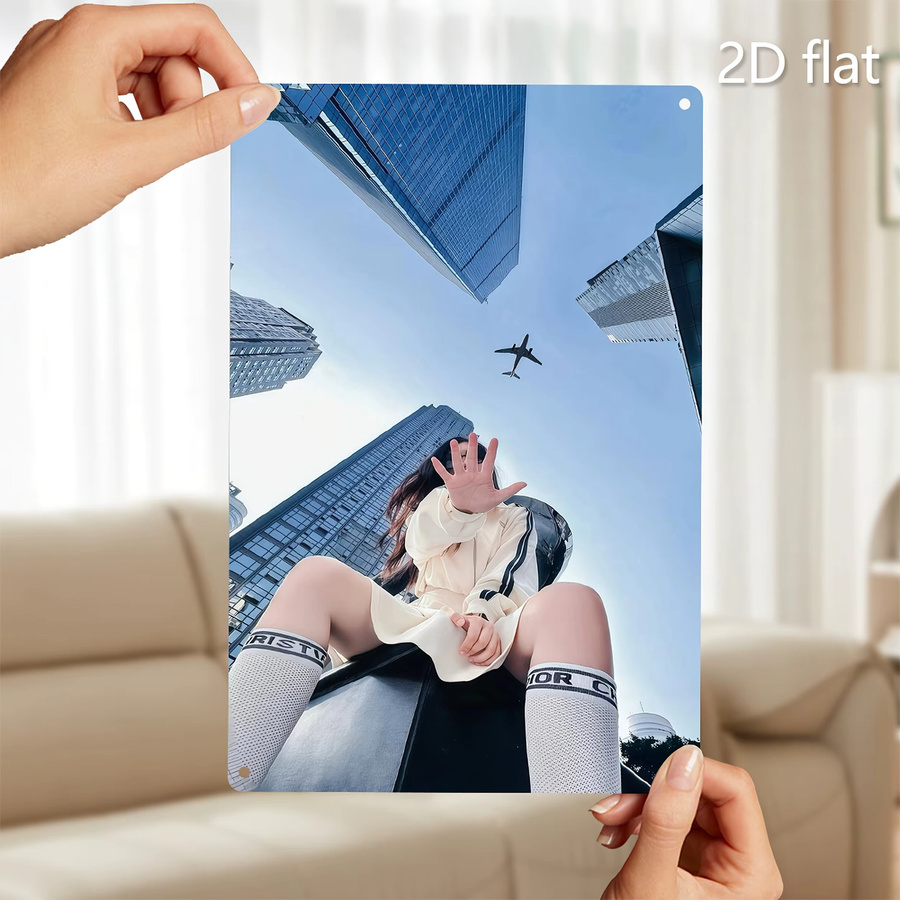 HELLOYOUNG Metall-Wandkunstschild Jugendmoment in Silber als rechteckiges 2D-Dekor aus Eisen - Bild 2