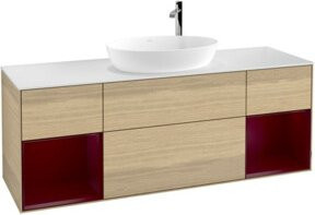 V&B Waschtischunterschrank Finion mit Wandbeleuchtung in Weiß, Breite: 160 cm - Bild 1