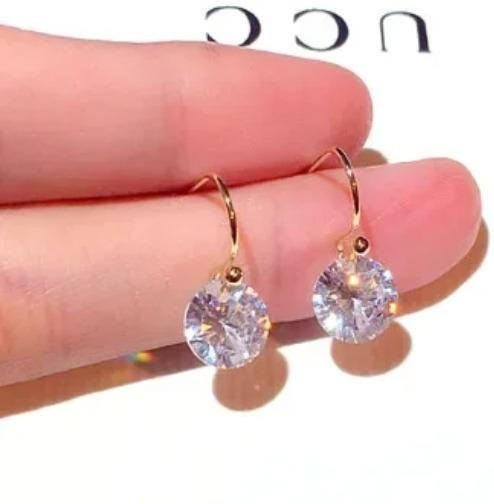 YIRAN Jewelry Ohrring, Kupfer, Zirkonia, beige, Damen - Bild 1
