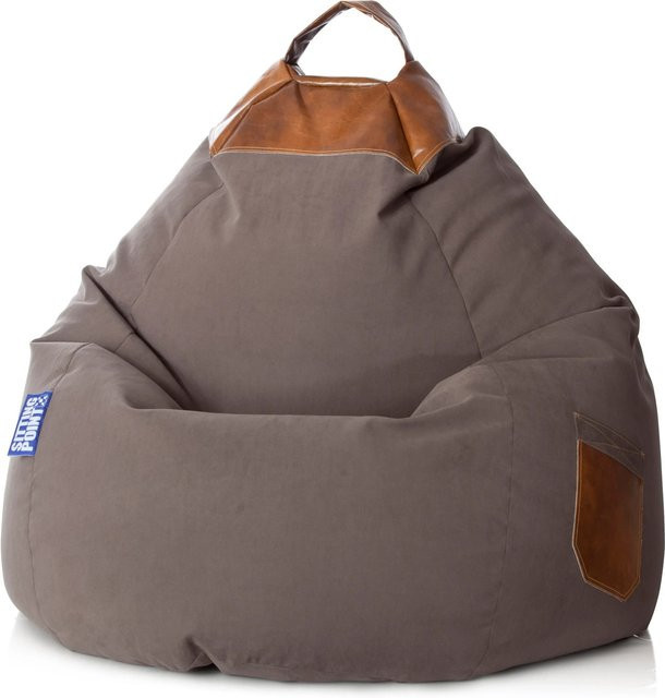 Sitting Point Sitzsack Jamie 220 in Braun mit abnehmbarem Bezug und Tragegriff - Bild 1
