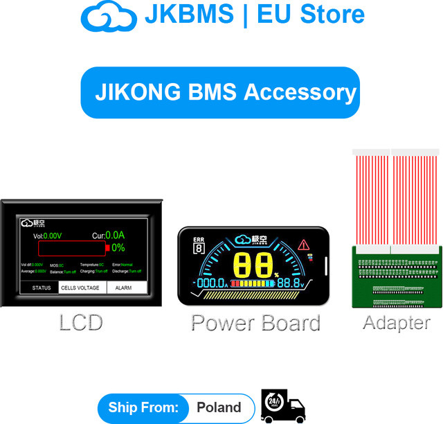 JIKONG LCD Touch Screen Display für Smart BMS JK BMS in Schwarz - Bild 1
