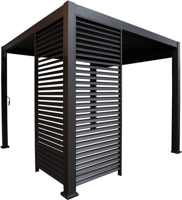 Mirador Lamellen-Seitenteil für Pergola Classic und Deluxe aus Aluminium in Anthrazit, B/H/T: 123 x 236,1 x 6 cm - Bild 1