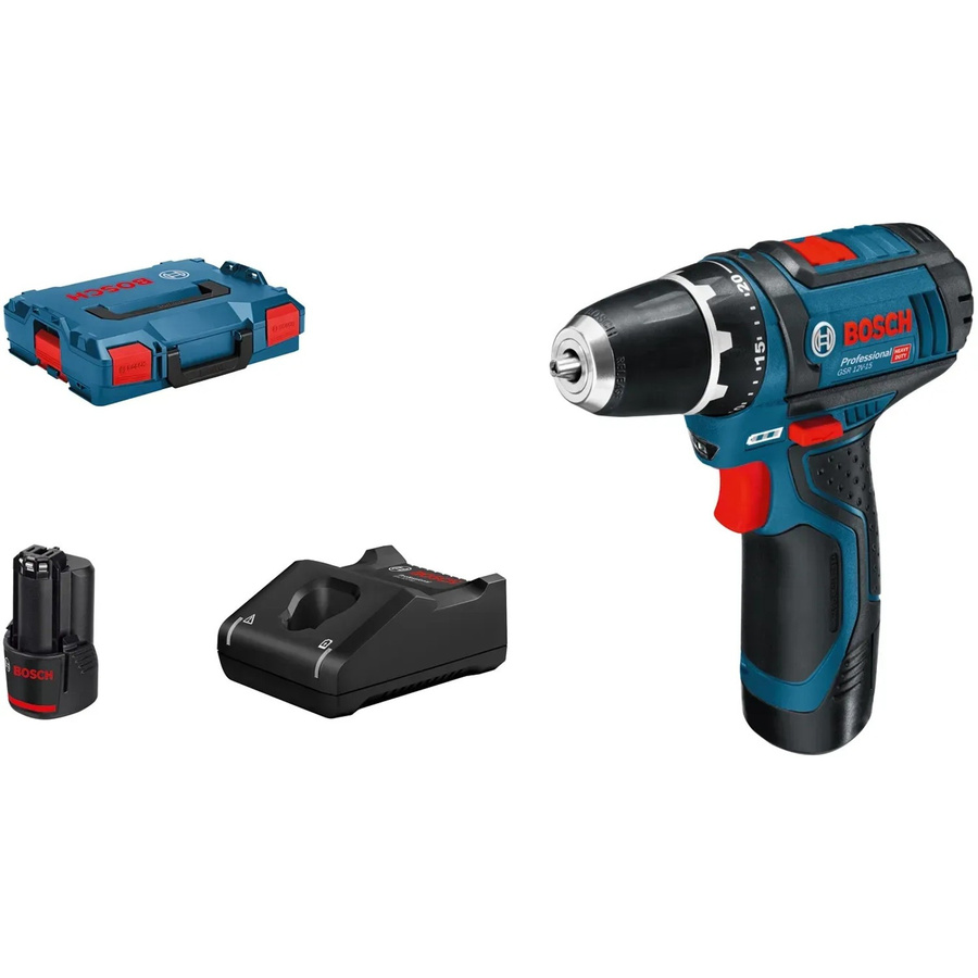 Bosch Professional GSR 10,8-2-LI Akku-Bohrschrauber in Blau/Schwarz mit 2 Akkus, 10,8 V und 10 mm Bohrfutter - Bild 3