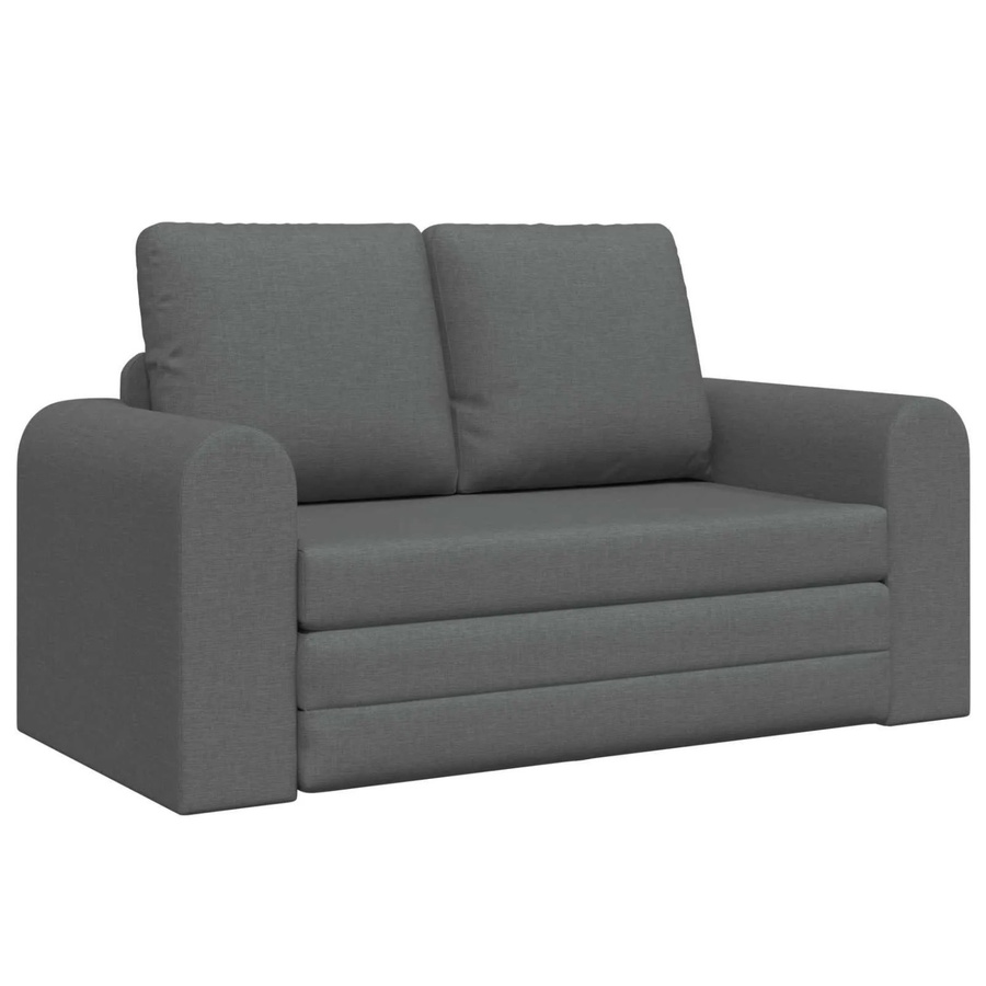 vidaXL Klappsofa Bett Dunkelgrau mit Stoffbezug und Massivholzrahmen B/T/H: 148 x 71 x 83 cm - Bild 2