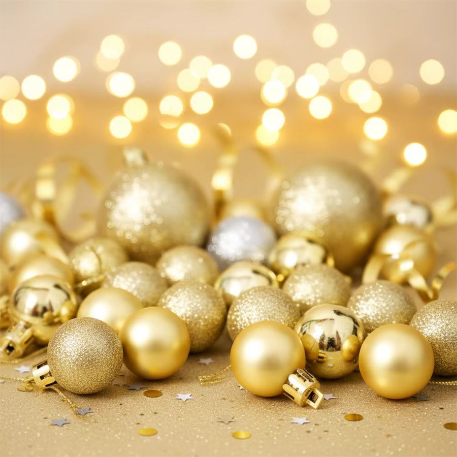 Kahaul 24 bunte bruchsichere Weihnachtskugeln zum Aufhängen, Multicolor und Hellgrün - Bild 2
