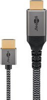 Goobay Plus Slim High-Speed HDMI-Kabel mit Ethernet und 4K @ 60Hz in Schwarz und Grau - Bild 1