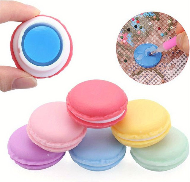 Aufbewahrungsboxen für Diamantmalerei und Stickzubehör aus Kunststoff, 1-6 Boxen, Blau, Gelb und Mehrfarbig - Bild 1