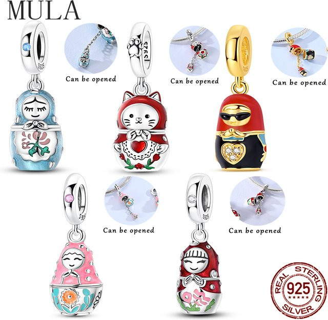 MULA Charms, 925 Silber, Matrjoschka-Puppen, Damen - Bild 1