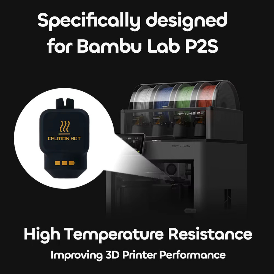Bambu Lab P2S Silikon Socke als Hotend Schutzhülle in Schwarz - Bild 4