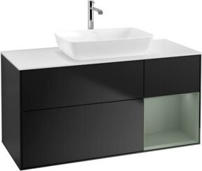 V&B Waschtischunterschrank Finion in Blau lackiert, Breite: 120 cm, Tiefe: 50,1 cm, Höhe: 50,1 cm - Bild 1