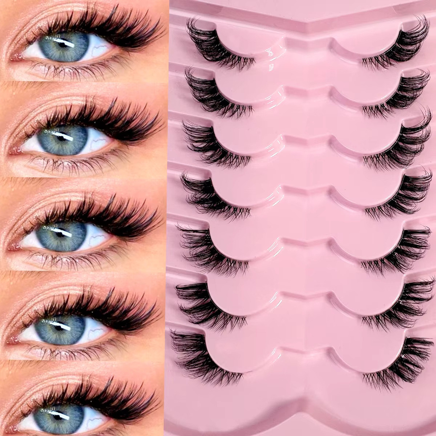 LYBCG Künstliche Wimpern, 7 Paar, Black, Unisex - Bild 3