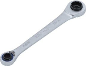 BGS 4 in 1 Ratschen-Ringschlüssel aus Chrom-Vanadium in Silber, SW 10 x 12 mm und 14 x 17 mm - Bild 1