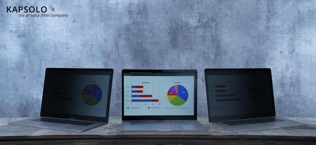 KAPSOLO 2-Wege Blickschutzfilter abnehmbar für Lenovo ThinkPad X1 Yoga 4. Gen in Schwarz und Transparent (KAP11519) - Bild 1