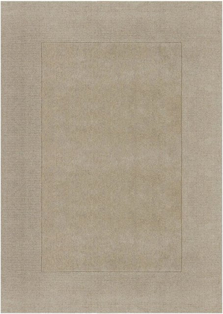 Flair Rugs Wollteppich Wool Border in Beige, B/T: 120 x 170 cm - Bild 1